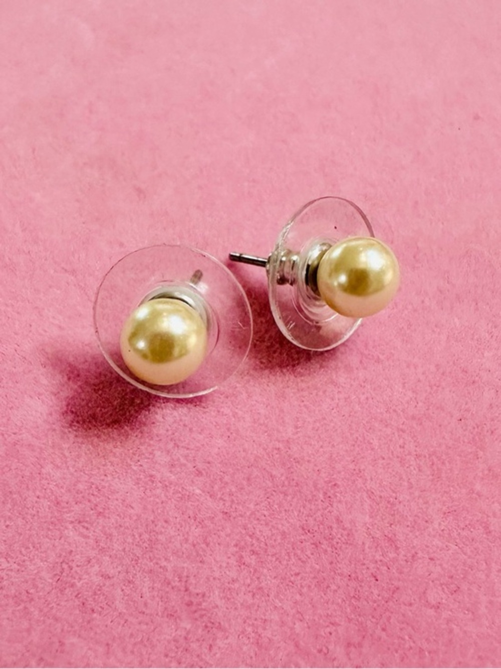 Faux Pearl Stud Earrings
